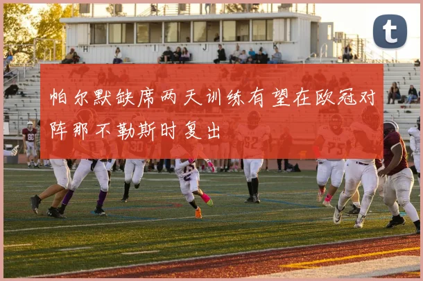 帕尔默缺席两天训练有望在欧冠对阵那不勒斯时复出